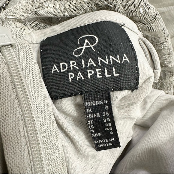 Adrianna Papell Women's Floral Beaded Godet Gown - Picture 5 of 16